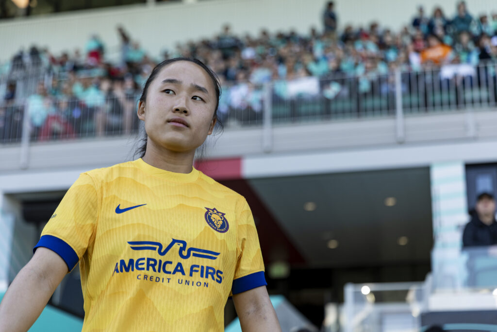 Utah Royals FC players warming up before kickoff